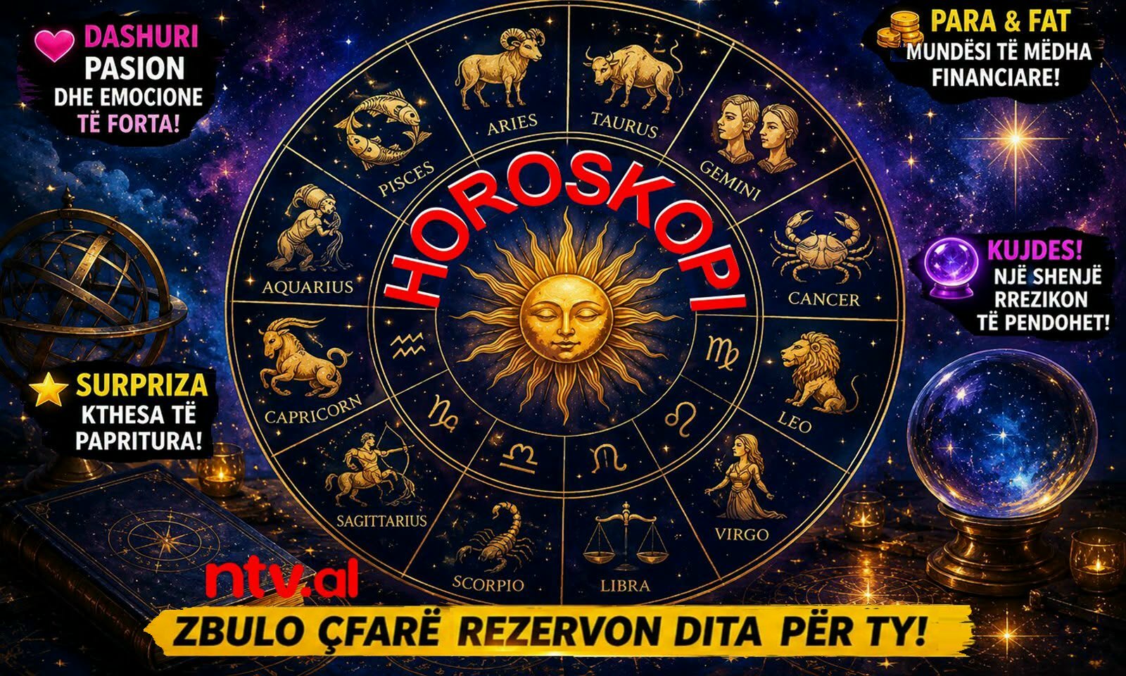 Dashuria sot mund të të surprizojë me një gjest të bukur  Horoskopi për ditën e sotme  çfarë kanë parashikuar yjet për ju